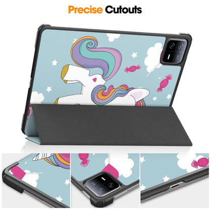 Hülle für Xiaomi Pad 6 / 6 Pro, Techsuit, FoldPro Unicorn, Mehrfarbig
