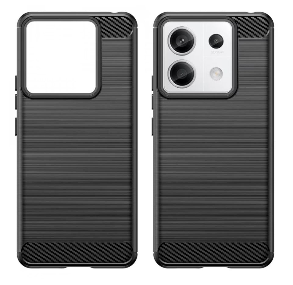 Hoesje voor Xiaomi Poco M6 / Redmi 13C 5G / Poco C65 / Redmi 13C, Tech-Protect, Carbon, Zwart