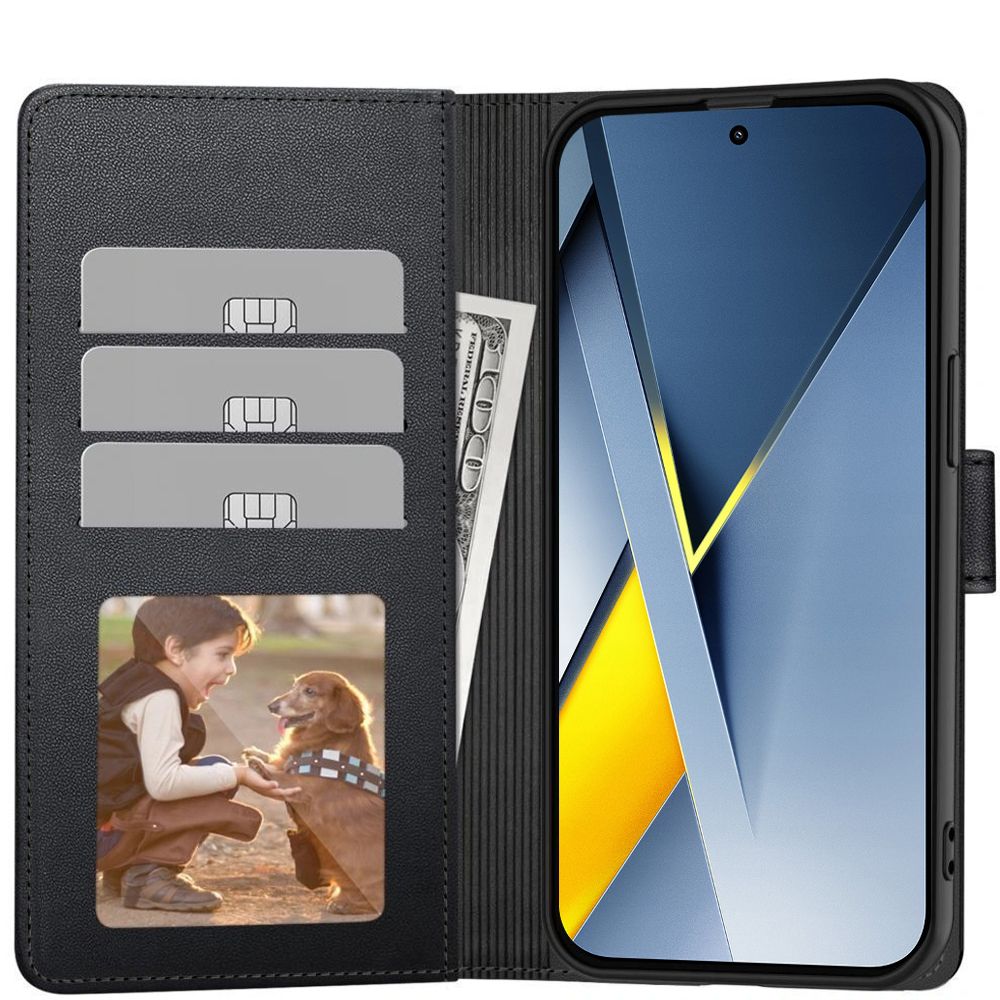Hülle für Xiaomi Poco F8 Pro, Tech-Protect, Wallet, Schwarz