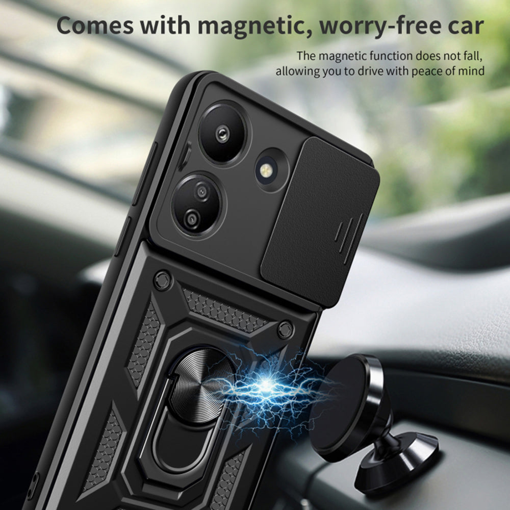Hoes voor Xiaomi Poco C65 / Redmi 13C, Techsuit, CamShield, Zwart