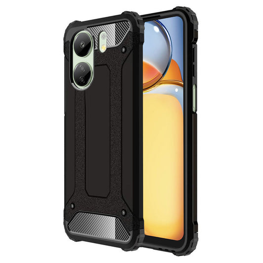 Hoes voor Xiaomi Poco C65 / Redmi 13C, Techsuit, Hybrid Armor, Zwart