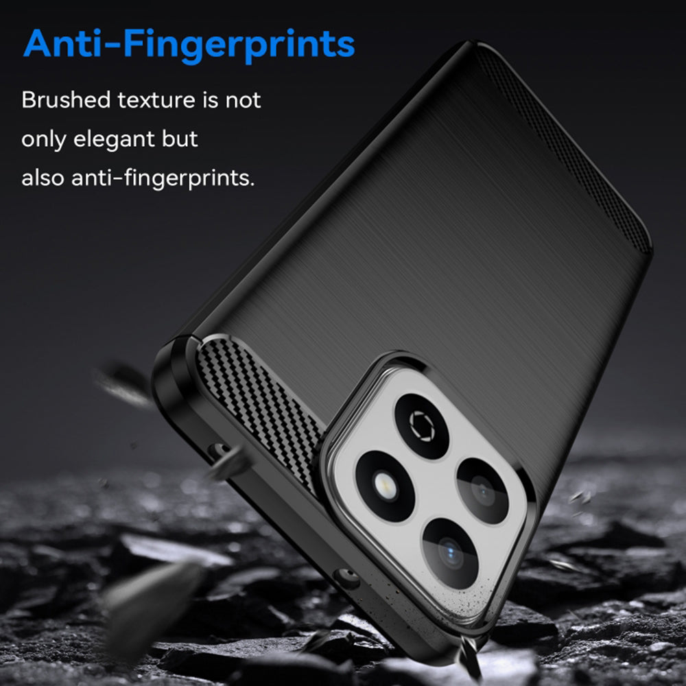 Housse pour Xiaomi Poco C75 / Redmi 14C, Techsuit, Carbone, Bleue