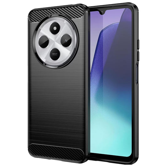Hoes voor Xiaomi Poco C75 / Redmi 14C, Techsuit, Carbon, Zwart