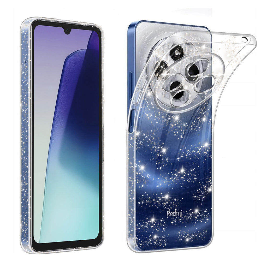 Hoesje voor Xiaomi Poco C75 / Redmi 14C, Techsuit, SparkleSkin, Transparant