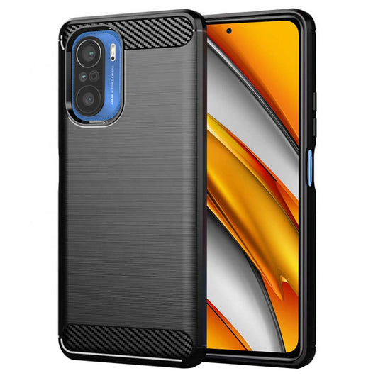 Coque pour Xiaomi Poco F3 / Mi 11i, Techsuit, Carbone, Noire