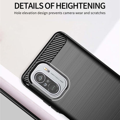 Coque pour Xiaomi Poco F3 / Mi 11i, Techsuit, Carbone, Noire