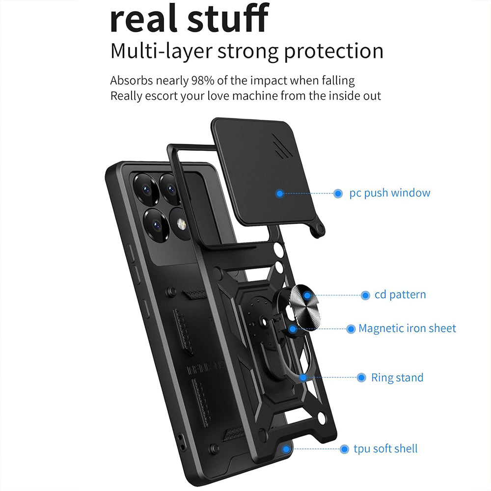 Coque pour Xiaomi Poco F6 Pro, Techsuit, CamShield, Vert