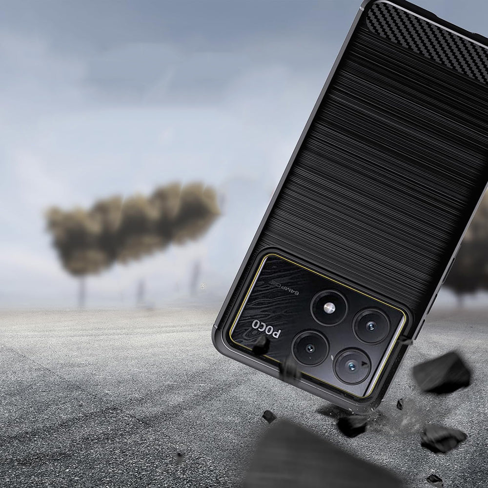 Case for Xiaomi Poco F6 Pro, Techsuit, Carbon, Blue