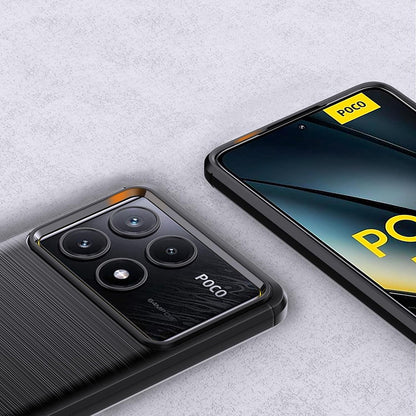 Case for Xiaomi Poco F6 Pro, Techsuit, Carbon, Blue