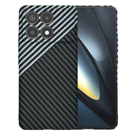 Hoes voor Xiaomi Poco F6 Pro, Techsuit, Carbonite FiberShell, Zwart Grijs