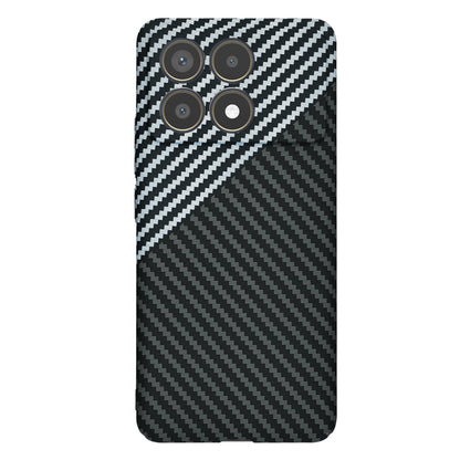 Hülle für Xiaomi Poco F6 Pro, Techsuit, Carbonite FiberShell, Schwarz Grau