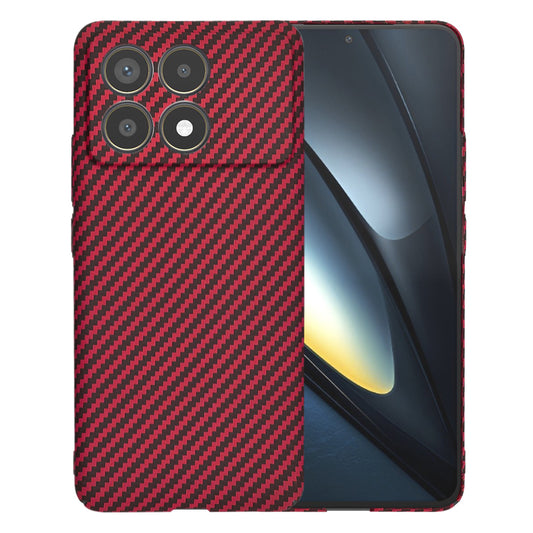 Hoes voor Xiaomi Poco F6 Pro, Techsuit, Carbonite FiberShell, Rood