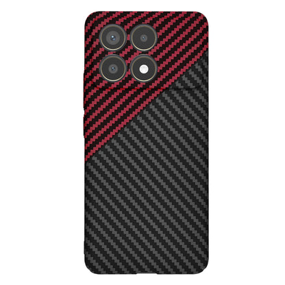 Hülle für Xiaomi Poco F6 Pro, Techsuit, Carbonite FiberShell, Schwarz Rot