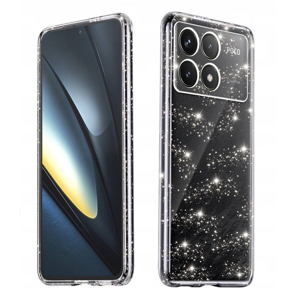 Hülle für Xiaomi Poco F6 Pro, Techsuit, SparkleSkin, Transparent