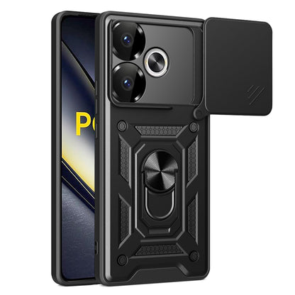 Coque pour Xiaomi Poco F6, Techsuit, CamShield, Noire