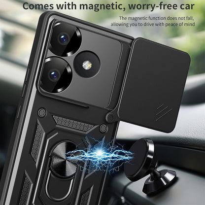 Coque pour Xiaomi Poco F6, Techsuit, CamShield, Noire