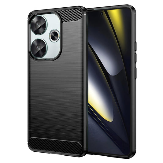 Coque pour Xiaomi Poco F6, Techsuit, Carbone, Noire