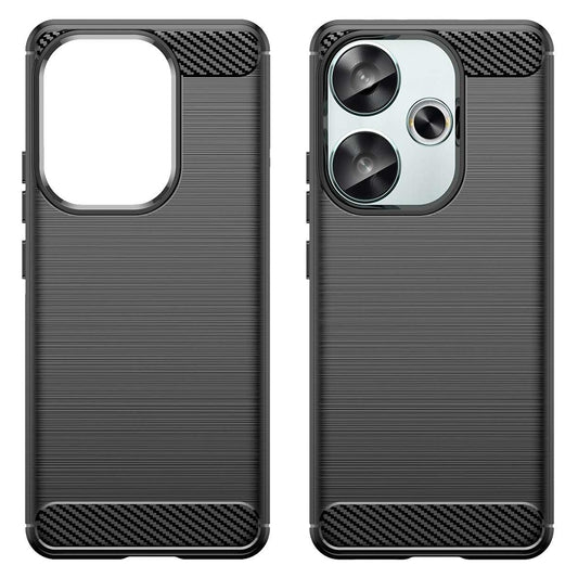 Coque pour Xiaomi Poco F6, Techsuit, Carbone, Noire