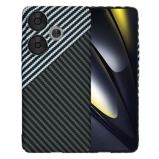 Coque pour Xiaomi Poco F6, Techsuit, Carbonite FiberShell, Noir Gris