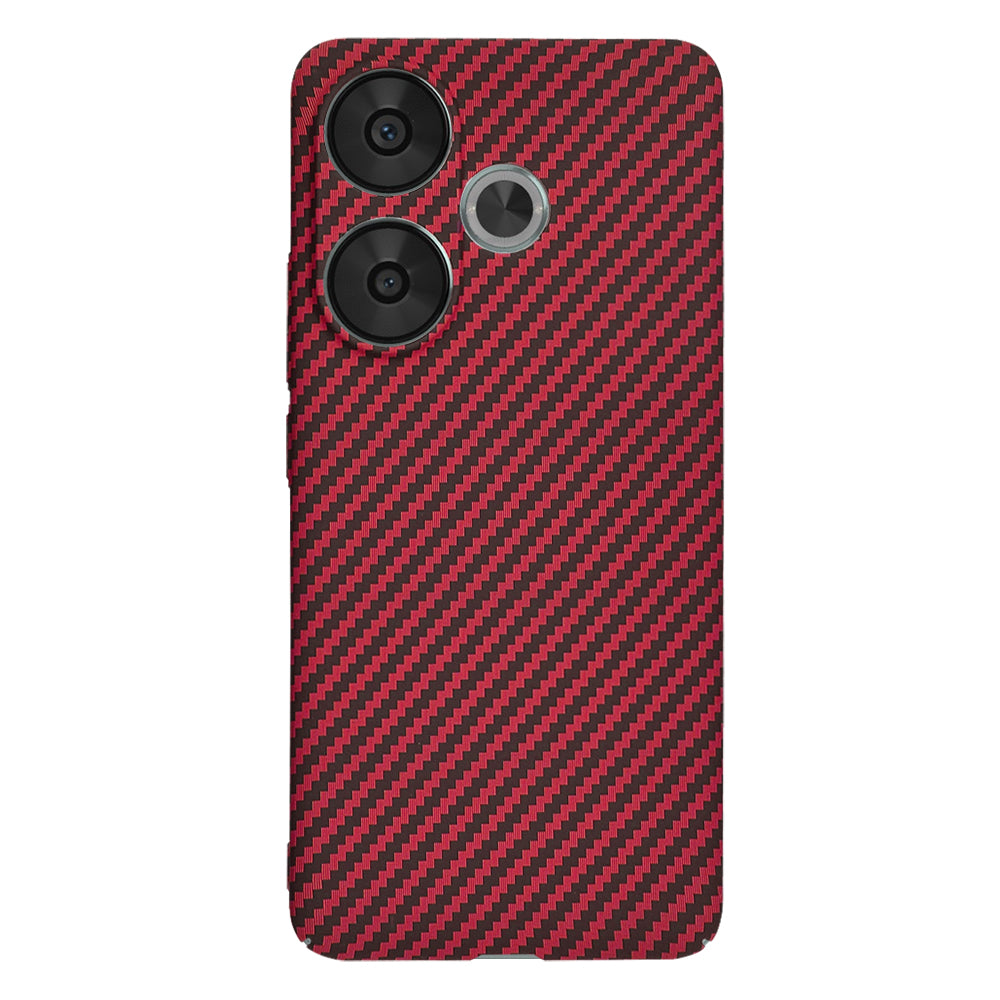 Coque pour Xiaomi Poco F6, Techsuit, Carbonite FiberShell, Rouge