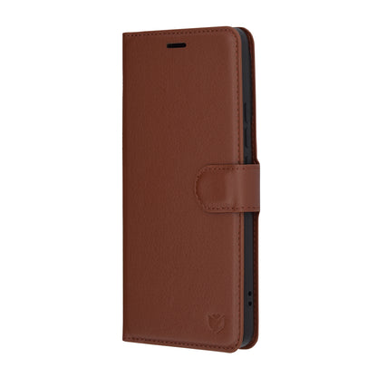 Coque pour Xiaomi Poco F6, Techsuit, Leather Folio, Marron