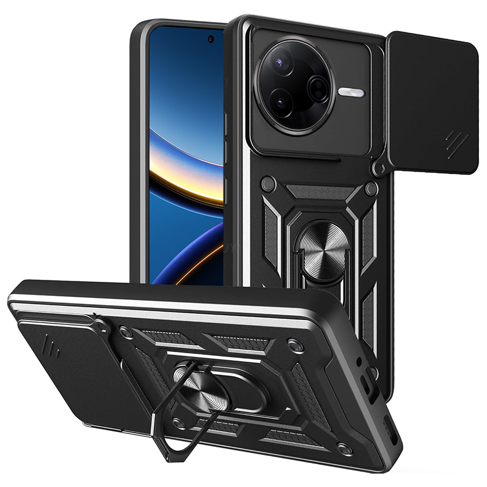 Coque pour Xiaomi Poco F7 Pro, Techsuit, CamShield, Noire