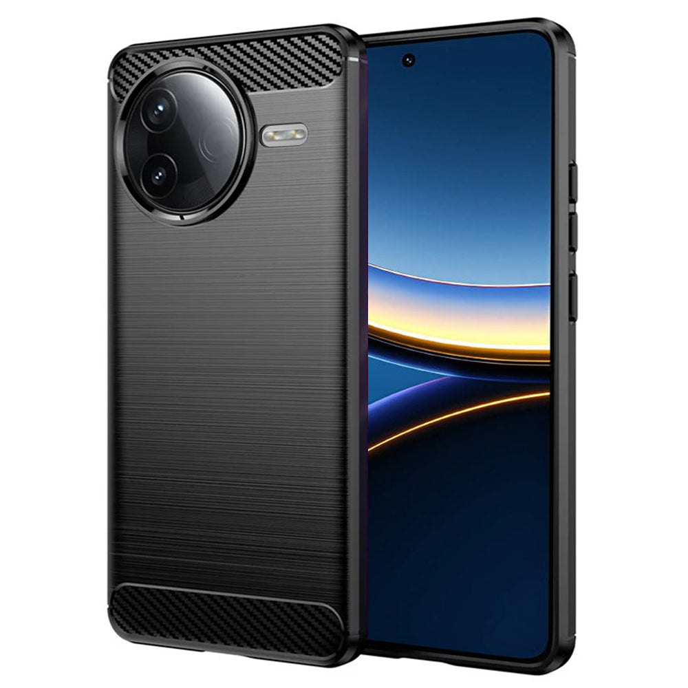 Coque pour Xiaomi Poco F7 Pro, Techsuit, Carbone, Noire