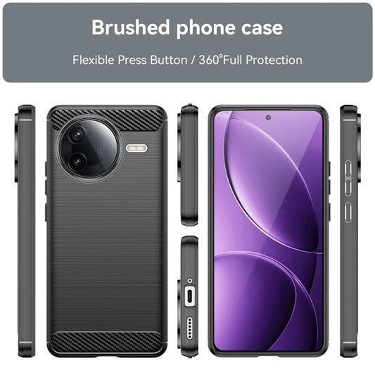 Hoes voor Xiaomi Poco F7 Pro, Techsuit, Carbon, Zwart
