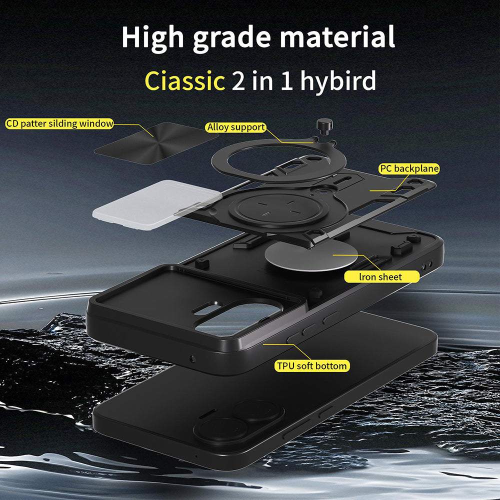 Coque pour Xiaomi Poco F7, Techsuit, CamGuard Pro, Bleue