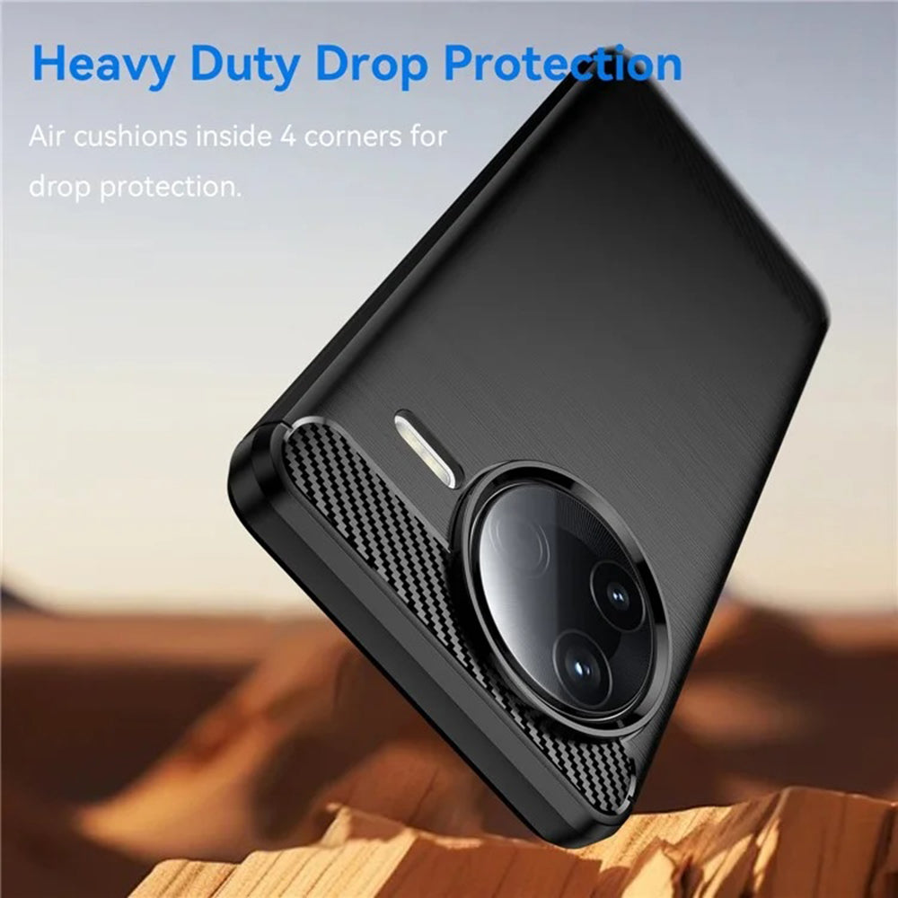 Coque pour Xiaomi Poco F7 Ultra, Techsuit, Carbone, Noire