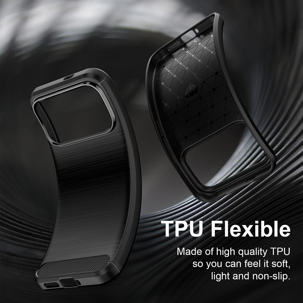 Hülle für Xiaomi Poco F9 Ultra, Techsuit, Carbon, Schwarz