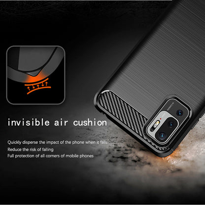 Hoes voor Xiaomi Poco M3 Pro 5G / Redmi Note 10 5G, Techsuit, Carbon, Zwart