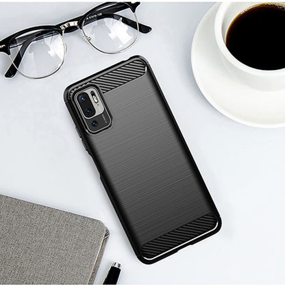 Hoes voor Xiaomi Poco M3 Pro 5G / Redmi Note 10 5G, Techsuit, Carbon, Zwart