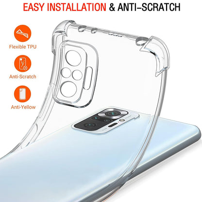 Hülle für Xiaomi Poco M5s / Redmi Note 10S / Note 10, Techsuit, stoßfest klar, transparent