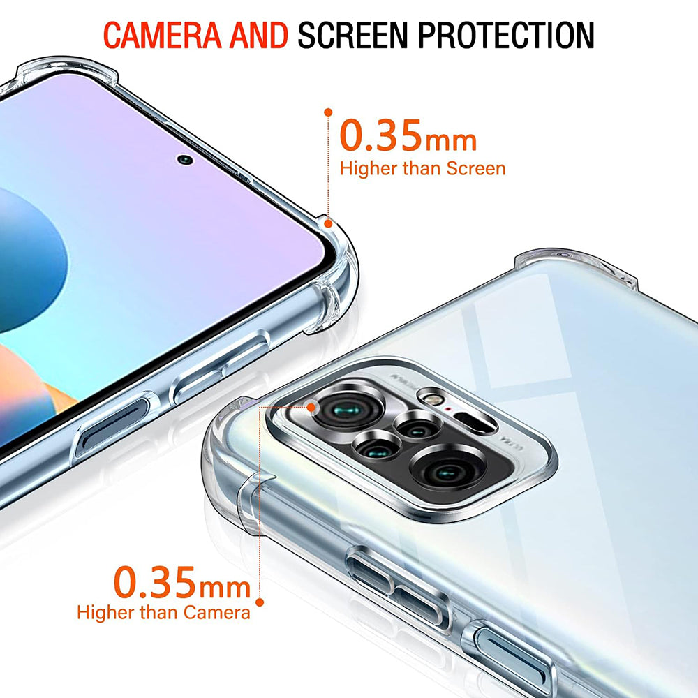 Hülle für Xiaomi Poco M5s / Redmi Note 10S / Note 10, Techsuit, stoßfest klar, transparent