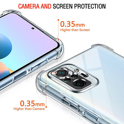 Hülle für Xiaomi Poco M5s / Redmi Note 10S / Note 10, Techsuit, stoßfest klar, transparent