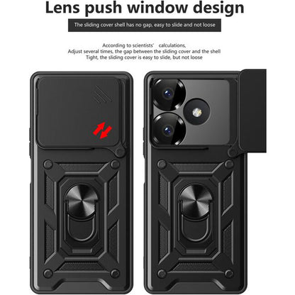 Hülle für Xiaomi Poco M6 4G / Redmi 13, Techsuit, CamShield, Schwarz
