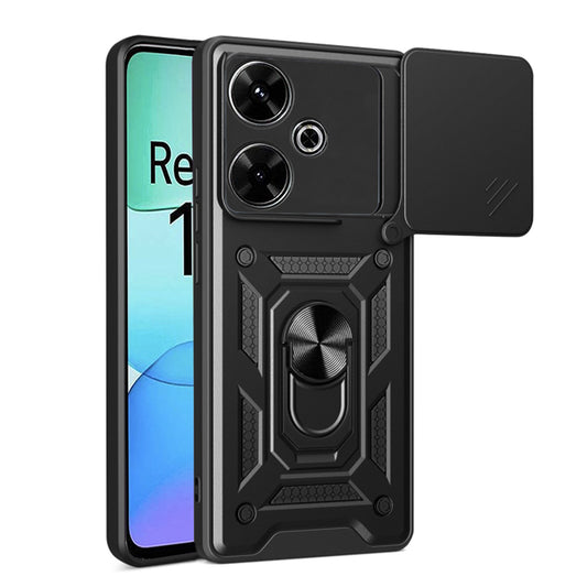 Coque pour Xiaomi Poco M6 4G / Redmi 13, Techsuit, CamShield, Noire