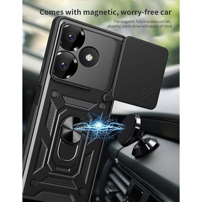 Hülle für Xiaomi Poco M6 4G / Redmi 13, Techsuit, CamShield, Schwarz
