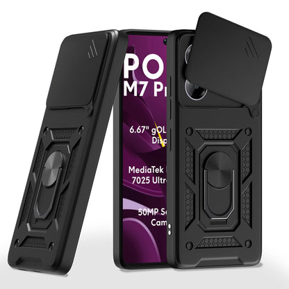 Hoes voor Xiaomi Poco M7 Pro 5G, Techsuit, CamShield, Zwart