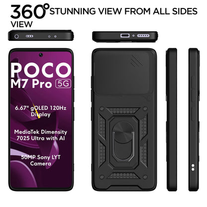 Hoes voor Xiaomi Poco M7 Pro 5G, Techsuit, CamShield, Zwart