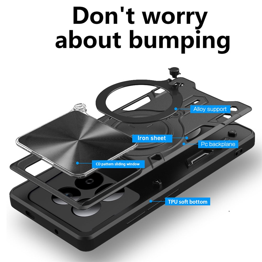 Hoes voor Xiaomi Poco M8 Pro / Redmi Note 15 Pro+ 5G, Techsuit, CamGuard Pro, Paars