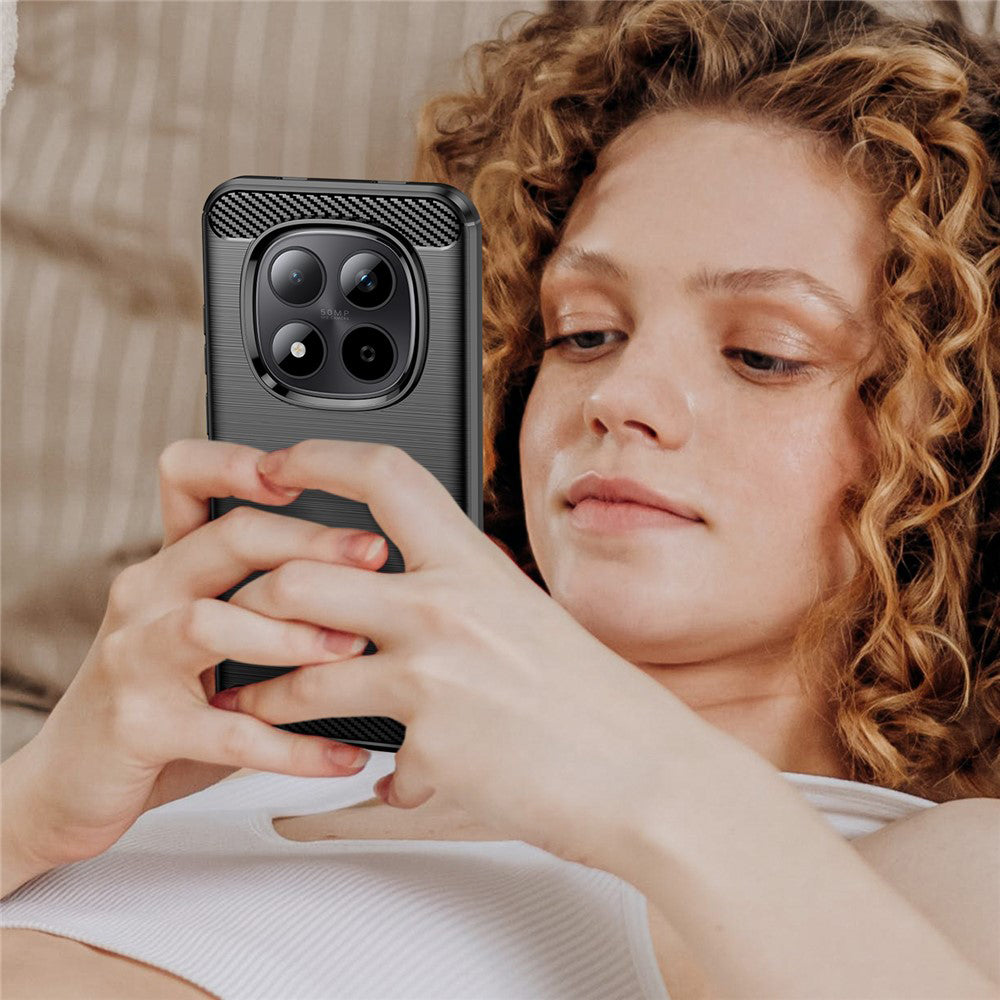 Hülle für Xiaomi Poco M8 Pro / Redmi Note 15 Pro+ 5G, Techsuit, Carbon, Schwarz