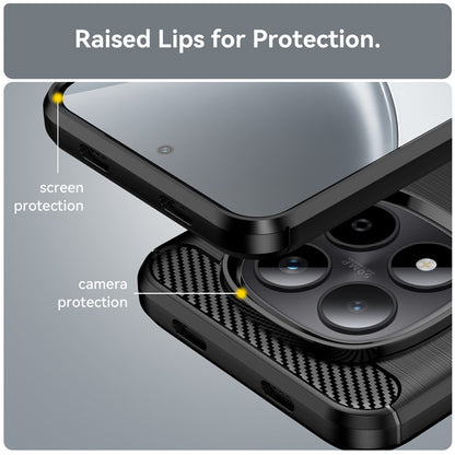 Hülle für Xiaomi Poco M8 Pro / Redmi Note 15 Pro+ 5G, Techsuit, Carbon, Schwarz
