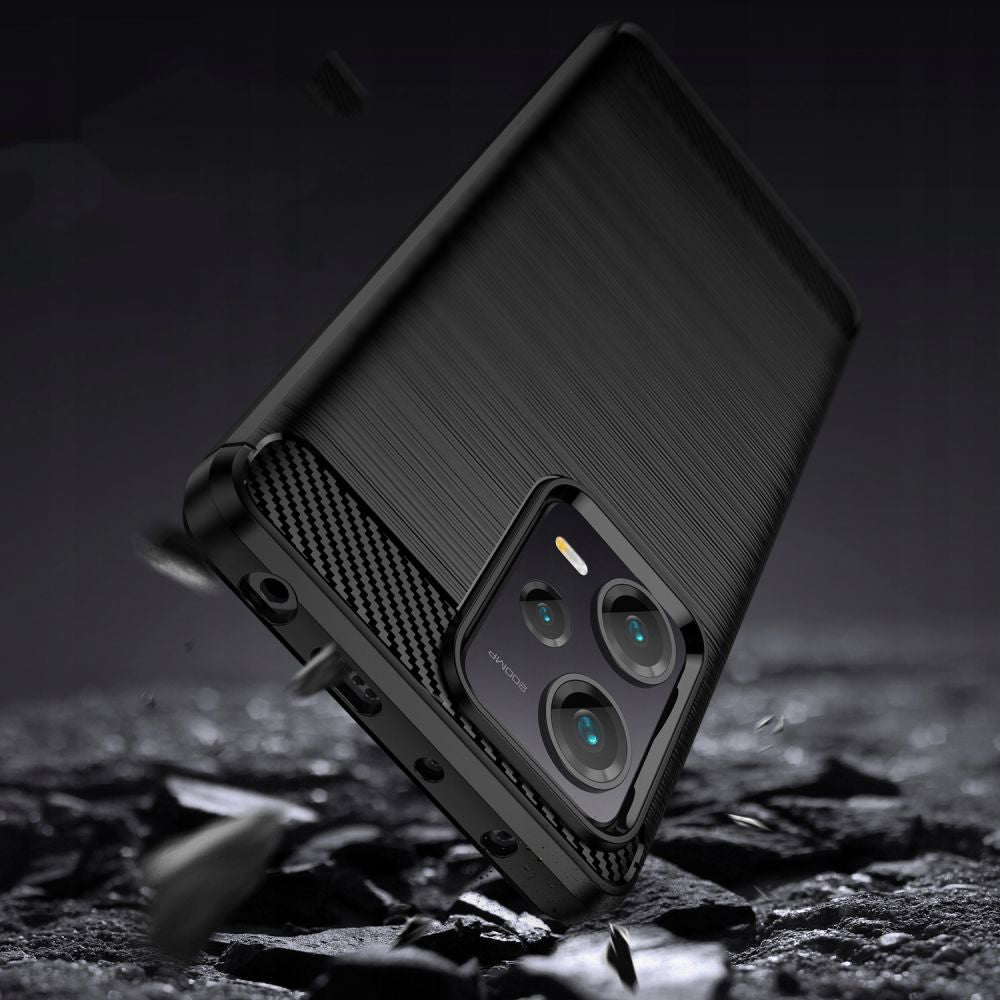 Hülle für Xiaomi Poco X5 / Note 12 5G, Techsuit, Carbon, Schwarz