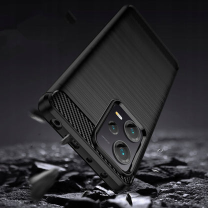 Hülle für Xiaomi Poco X5 / Note 12 5G, Techsuit, Carbon, Schwarz