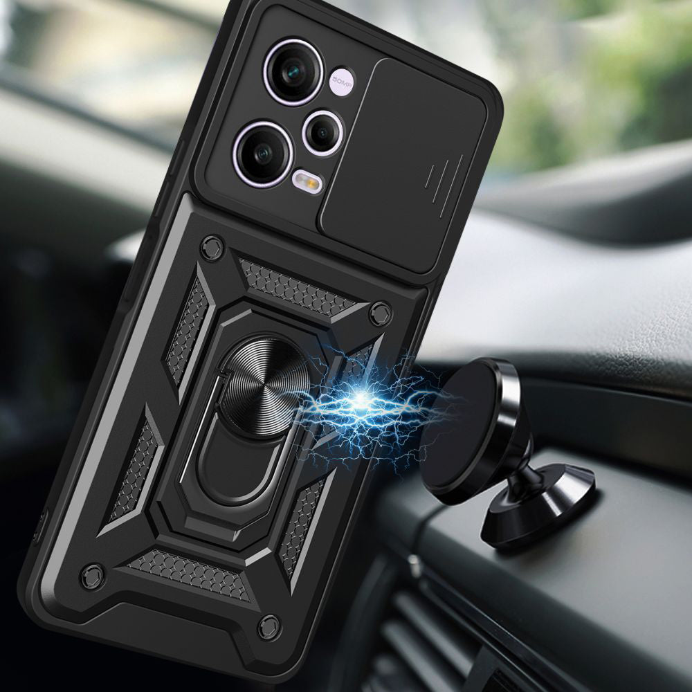 Coque pour Xiaomi Poco X5 Pro / Redmi Note 12 Pro 5G, Techsuit, CamShield, Noire