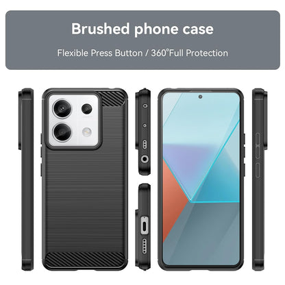 Coque pour Xiaomi Poco X6 / Note 13 Pro 5G, Techsuit, Carbone, Noire