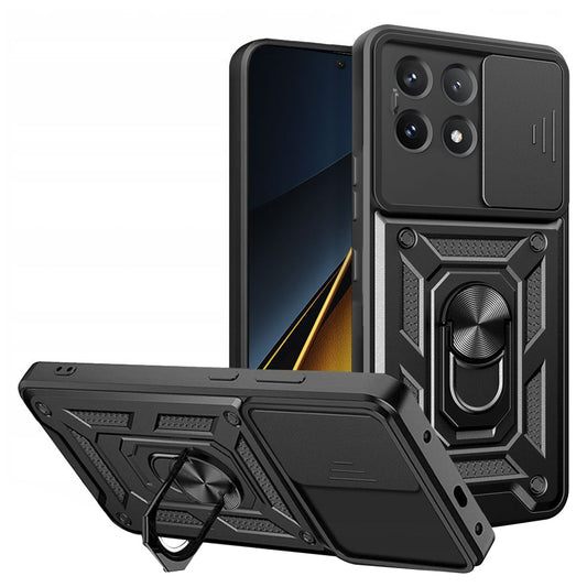 Hülle für Xiaomi Poco X6 Pro, Techsuit, CamShield, Schwarz