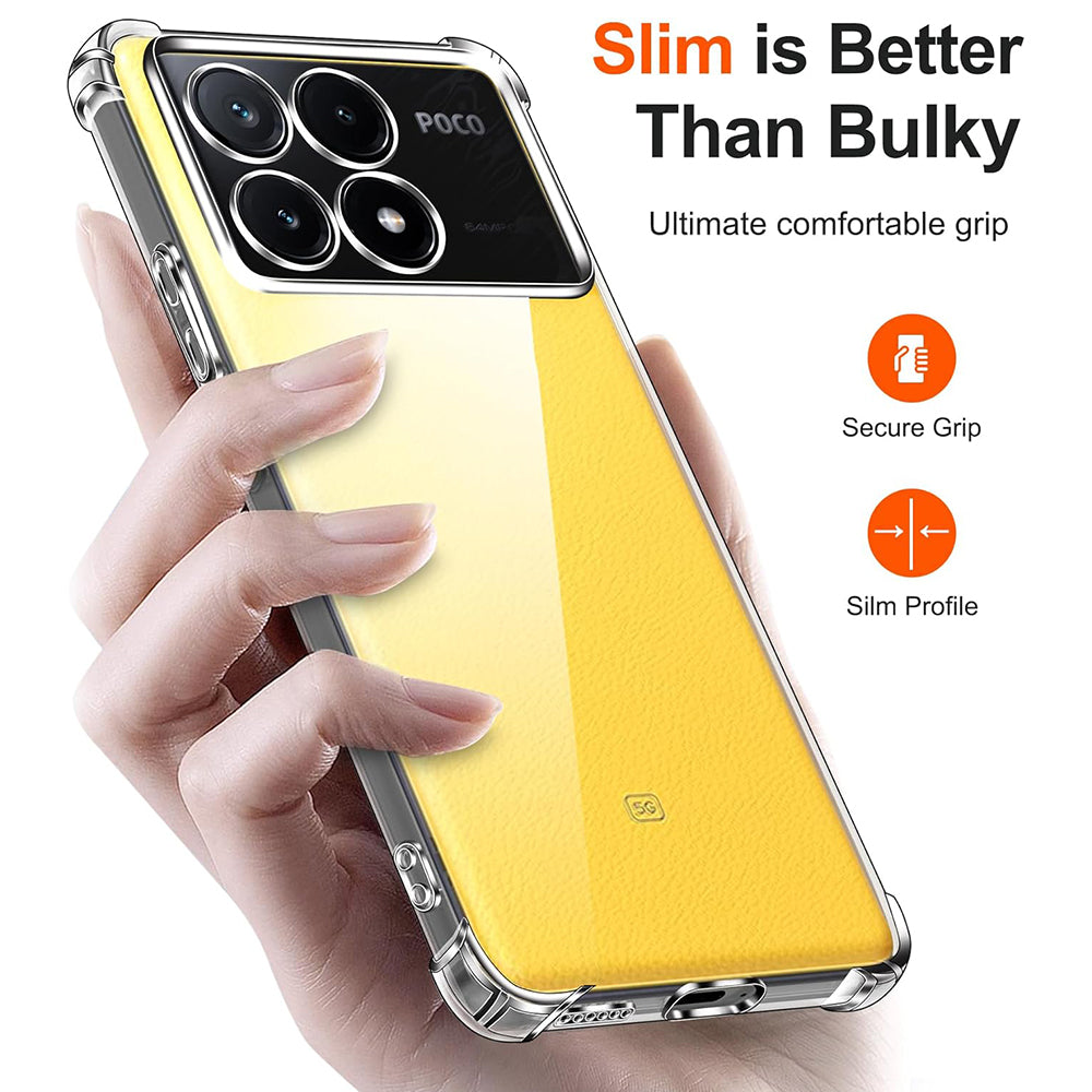 Hülle für Xiaomi Poco X6 Pro, Techsuit, stoßfest klar, transparent